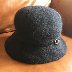 FORGOTTEN Angora/Wool Black Hat